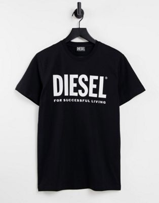 Diesel t-diegos large logo t-shirt in black