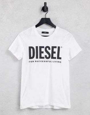 Diesel t-sily-wx t-shirt in white