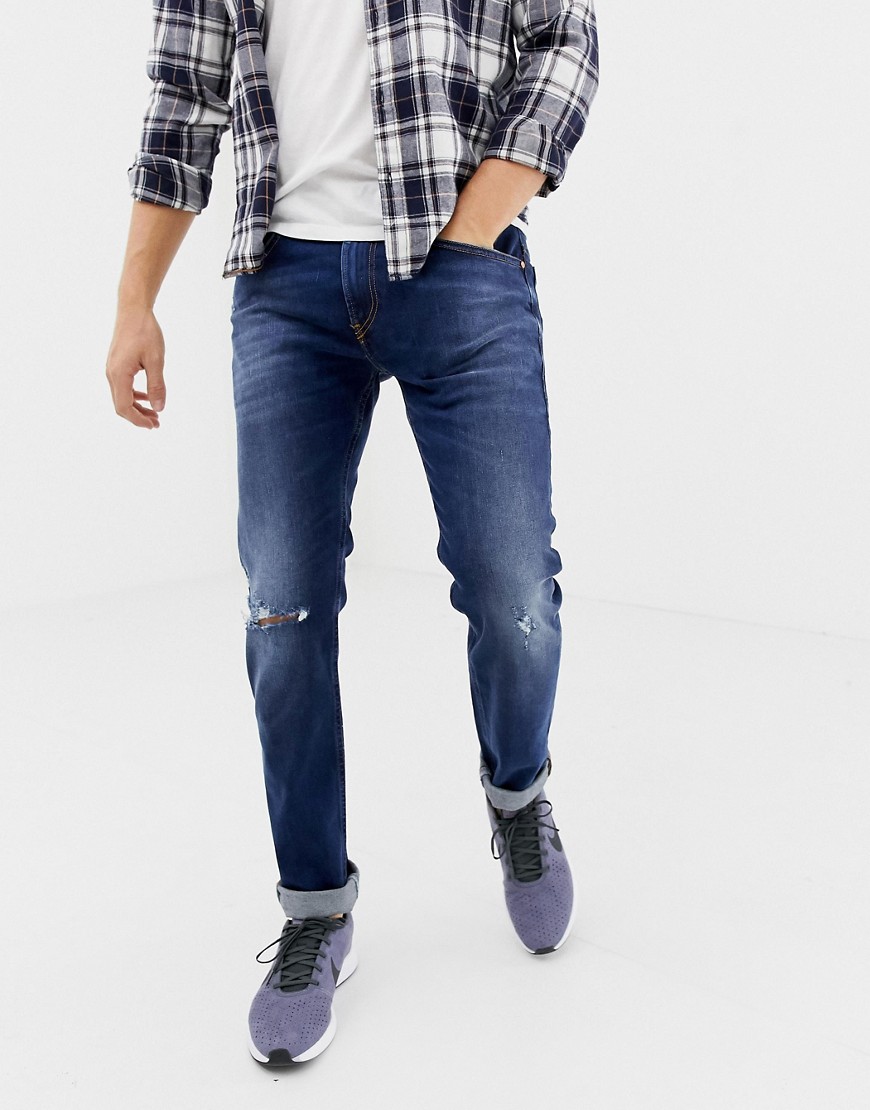 Diesel - Thommer - Slim-fit jeans met stretch in 084ZB-Blauw