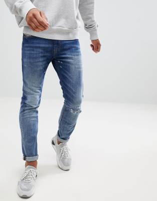 diesel thommer skinny fit stretch jeans