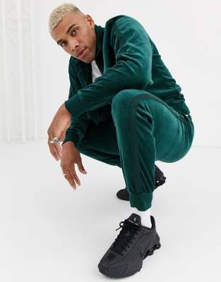 velvet green tracksuit