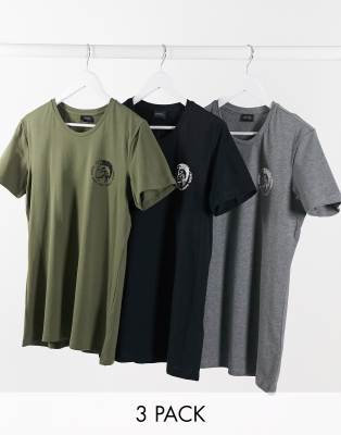 diesel randal 3 pack t shirt
