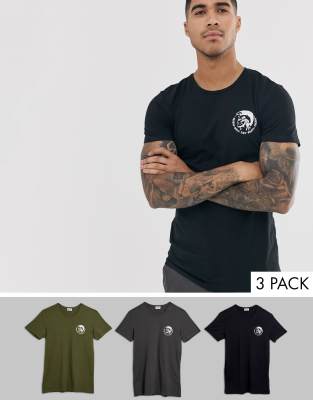 diesel randal 3 pack t shirt