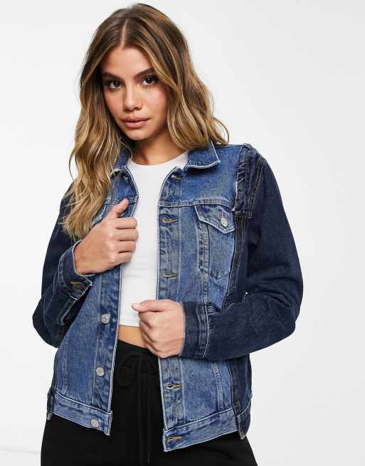 Diesel Veste en jean d structur e avec manches fermeture