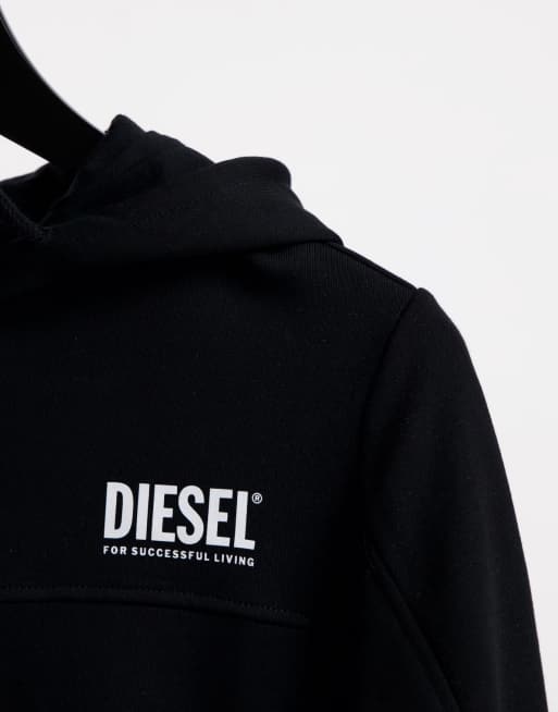 Diesel victorial zip up sweat co-ord set in black, 4 of 4