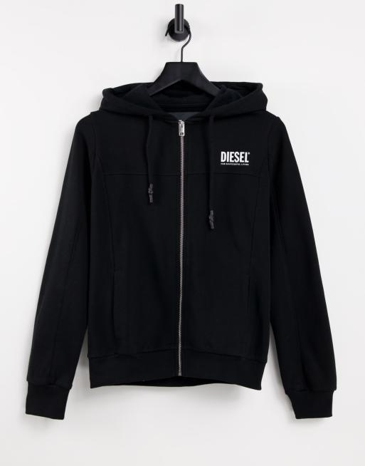 Diesel victorial zip up sweat set in black - part of a set | ASOS