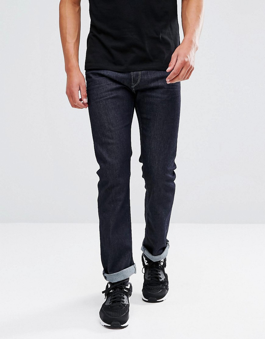 Diesel – Waykee – Indigoblå straight jeans i 084HN-Marinblå