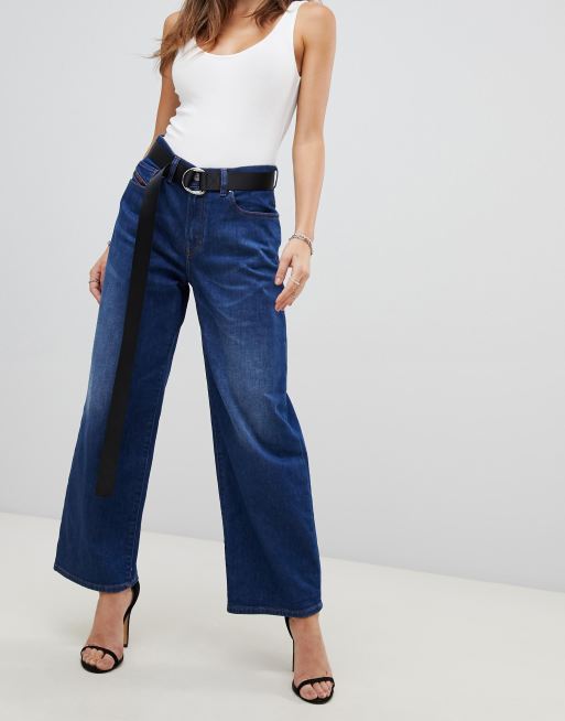 Diesel widee high waisted wide leg jean