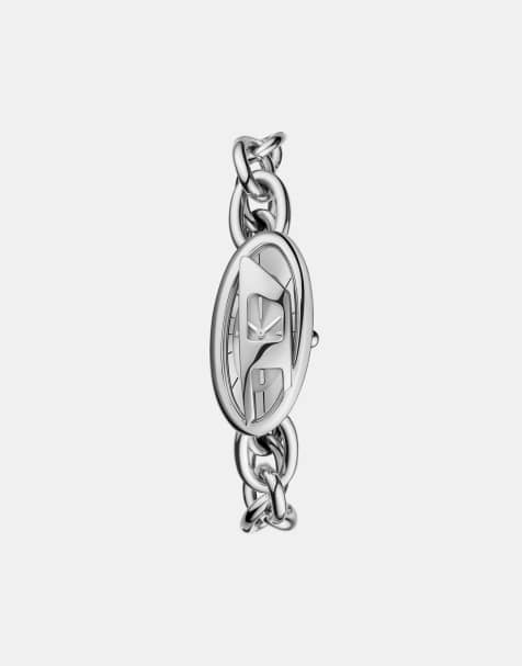 Diesel Women's D-era two-hand stainless steel watch - SILVER - view 1