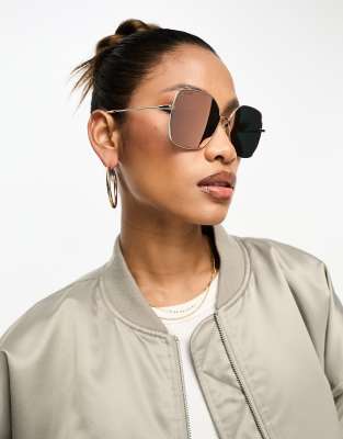 Fear Itself Occhiali Da Sole Oversize Con Lenti A Specchio - Antiappannamento, UV400, Unisex Pellicola Privacy Finestra