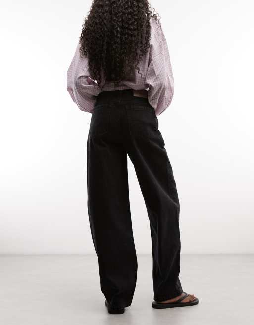 Dime baggy fit logo patch jeans in black wash, 2 of 5