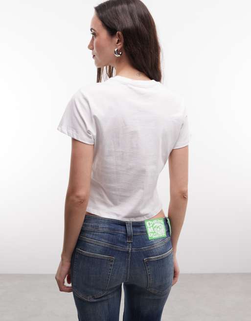 Dime besties graphic baby tee in white, 4 of 4