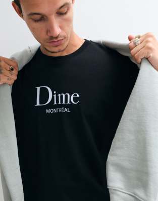 Dime Classic Mtl Logo Regular Fit T-shirt In Black