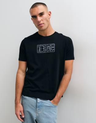 Dime Classic Plastic Logo Regular Fit T-shirt In Black