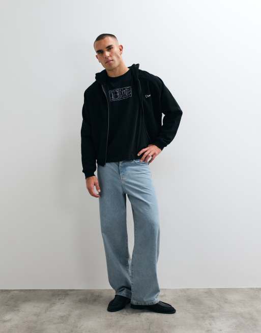 Dime classic plastic logo regular fit t-shirt in black, 2 of 10