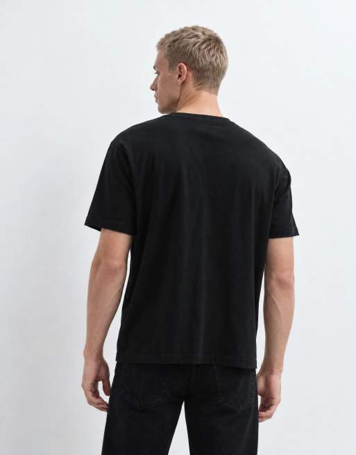 Dime classic plastic logo regular fit t-shirt in black, 6 of 10