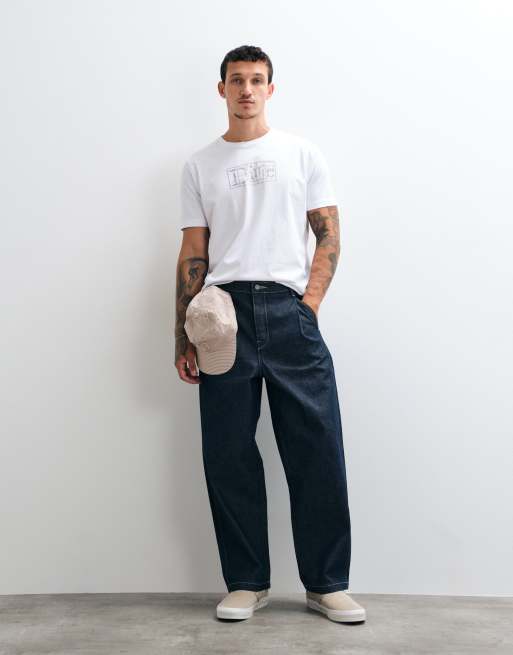 Dime classic plastic logo regular fit t-shirt in white, 4 of 5