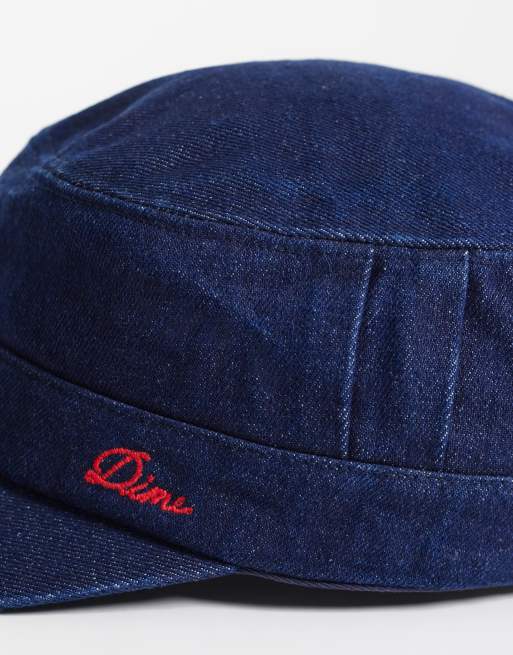 Dime denim painter mini script logo cap in indigo, 2 of 3