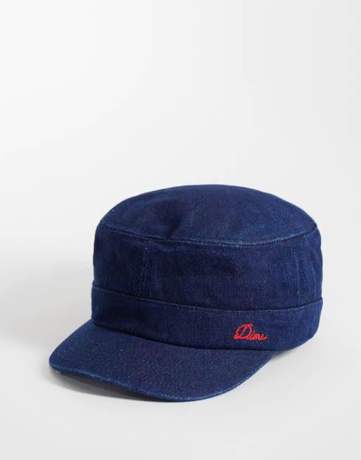 Dime gorra vaquera estilo painter con logotipo mini en script en índigo, 1 de 3
