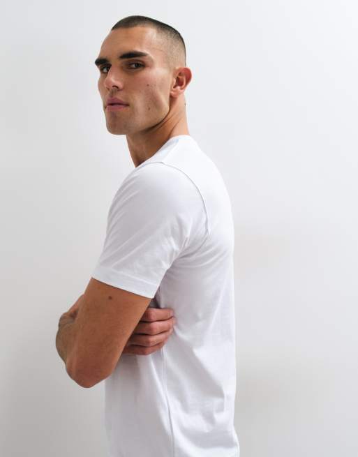 Dime grid back print regular fit t-shirt in white, 2 of 9