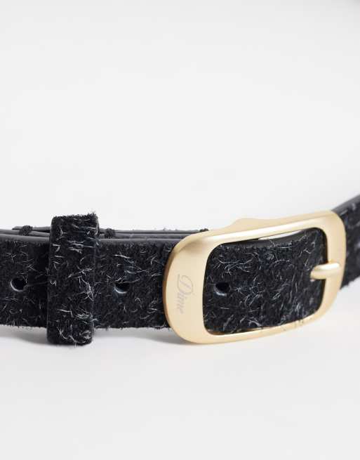 Dime Gürtel aus strukturiertem Leder in Schwarz, 3 von 3