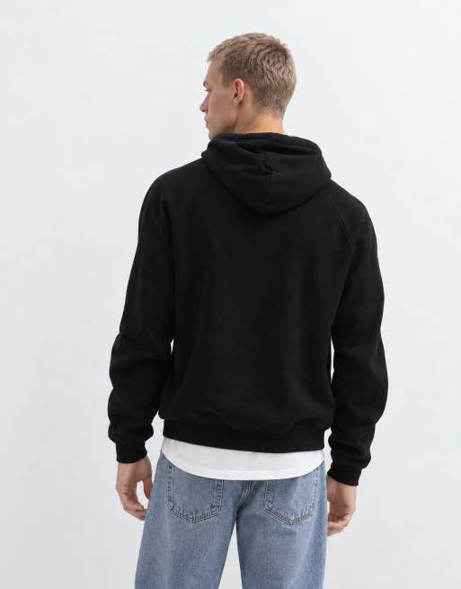 Dime heavyweight classic small logo double zip hoodie in black, 6 of 9