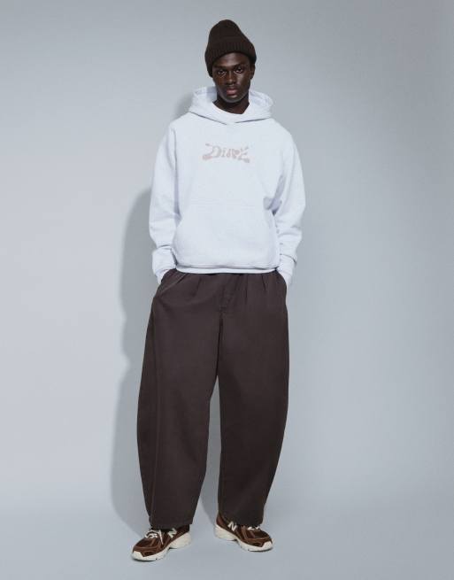 Dime heavyweight fingerprint logo pull over hoodie in ash grey, 2 of 9