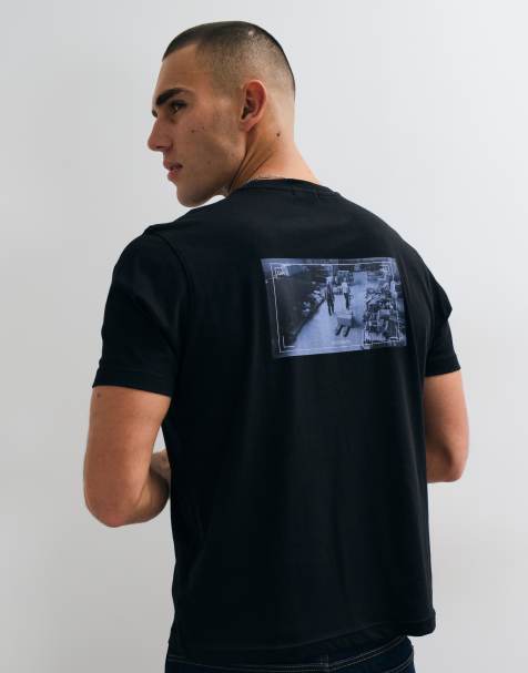 Dime leak print regular fit t-shirt in black - view 1