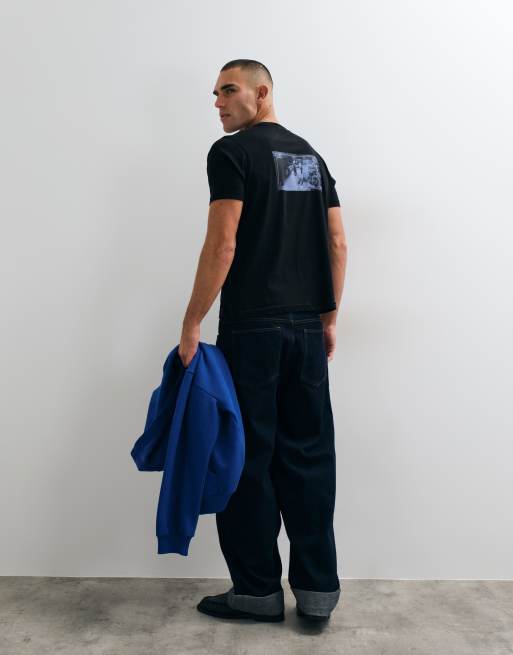Dime leak print regular fit t-shirt in black, 2 of 10