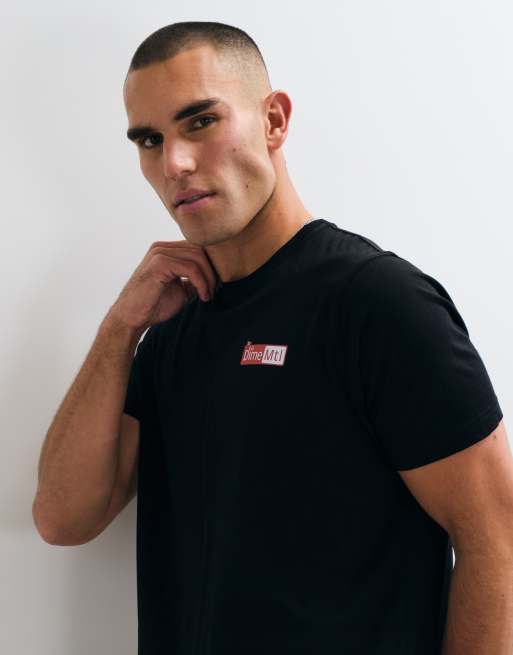 Dime leak print regular fit t-shirt in black, 4 of 10