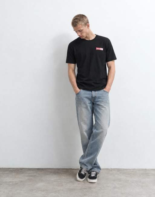 Dime leak print regular fit t-shirt in black, 6 of 10