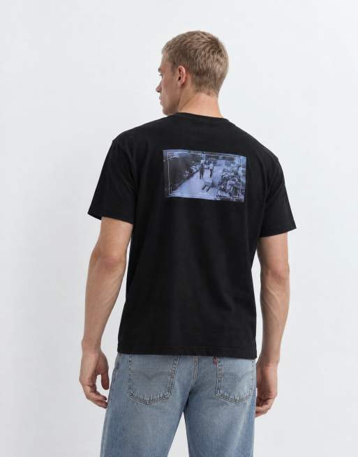 Dime leak print regular fit t-shirt in black, 9 of 10