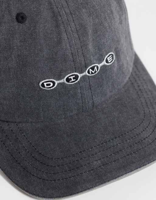 Dime low pro cap med space-logo i vasket sort, 2 af 3
