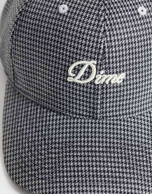 Dime mini logo low pro cap in black houndstooth, 2 of 3