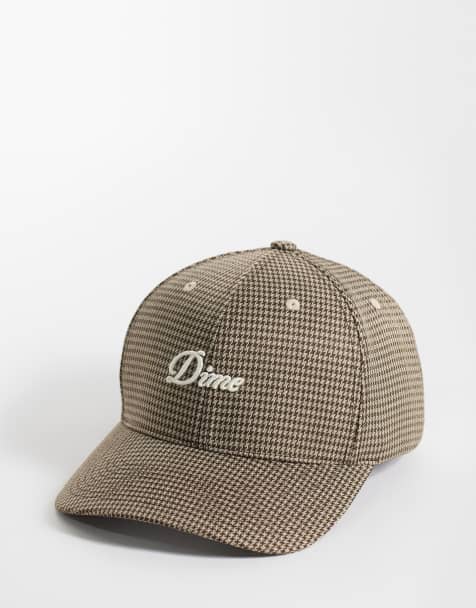 Dime mini logo low pro cap in camel houndstooth - view 1