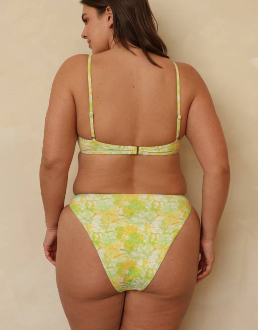 Dippin' Daisy's Besties high waisted bikini bottom in lime mojito, 7 of 7