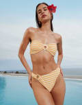 [Dippin' Daisy's] Dippin' Daisy's bikini bottoms with ring detail in flip flop-Orange M Orange