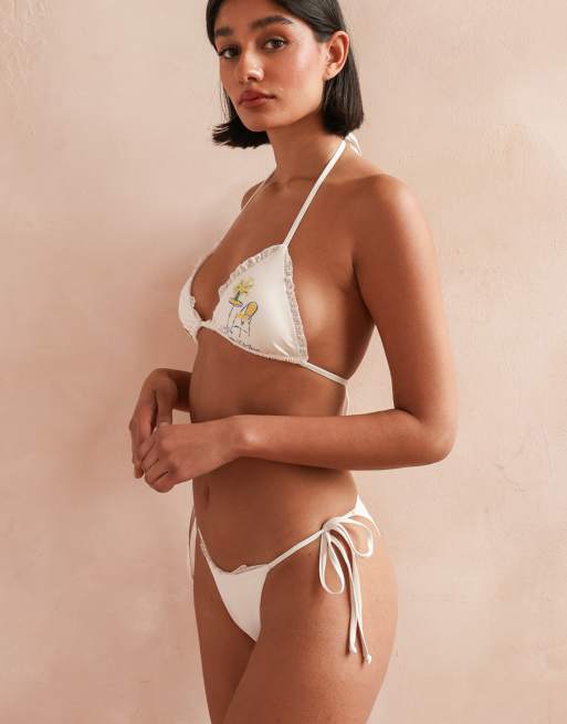 Dippin' Daisy's Bondi cheeky bikini bottom in ecru, 3 of 4