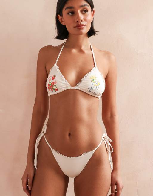 Dippin' Daisy's Bondi cheeky bikini bottom in ecru, 4 of 4