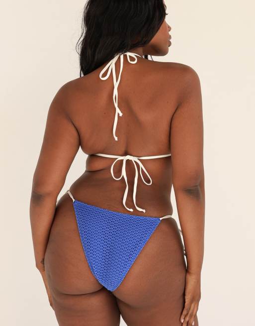 Dippin' Daisy's Bondi cheeky bikini bottom in indigo/ivory, 7 of 7
