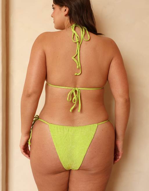 Dippin' Daisy's Bora cheeky bikini bottom in green glow, 7 of 7