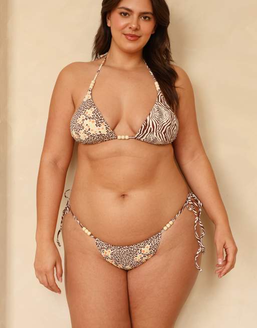Dippin' Daisy's Bora cheeky bikini bottom in jungle rose, 5 of 7