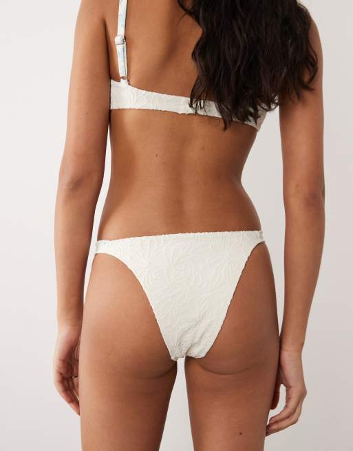 Dippin' Daisy's – Bridal – Bikinihose in Weiß mit hohem Beinausschnitt, 4 von 5