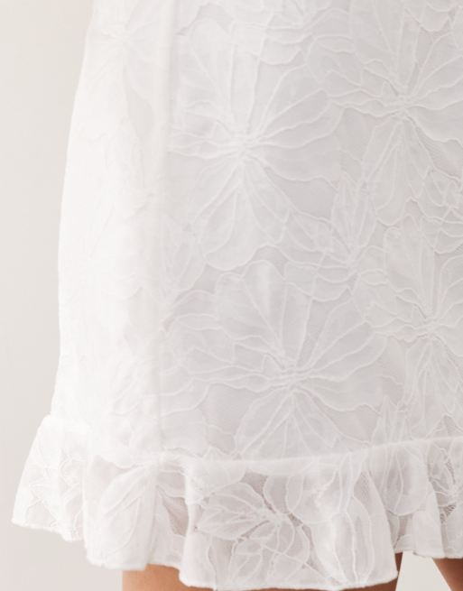 Dippin Daisys bridal floral mini dress in white, 4 of 4