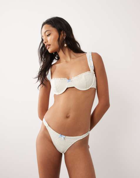 Dippin Daisys bridal underwire bikini top in white - view 1