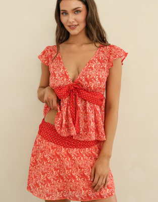 Dippin Daisys Brisa Skirt In Red