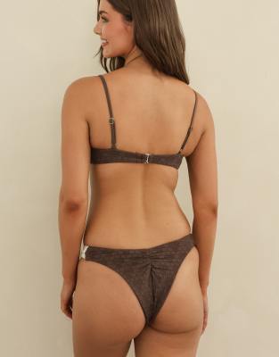 Dippin Daisys Cassis Underwire Bikini Top In Brown