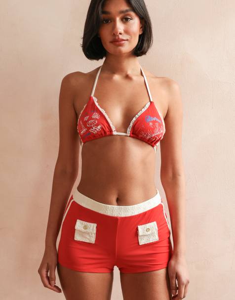 Dippin' Daisy's Chez black shorts in cherry red - view 1