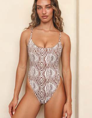 Dippin Daisys Crystal One Piece In Brown