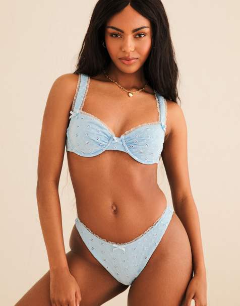 Dippin' Daisy's Everly super cheeky bikini bottom in baby blue